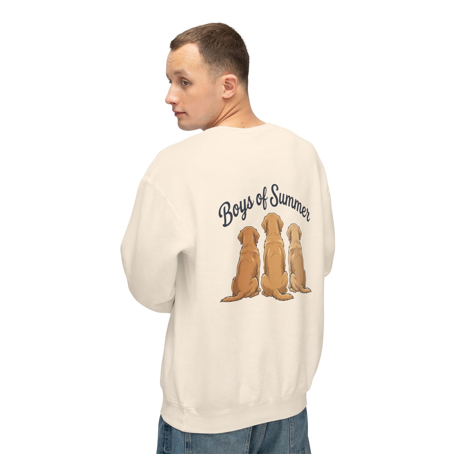 Comfort Colors Crewneck Sweatshirt - Boys of Summer Golden Retrievers