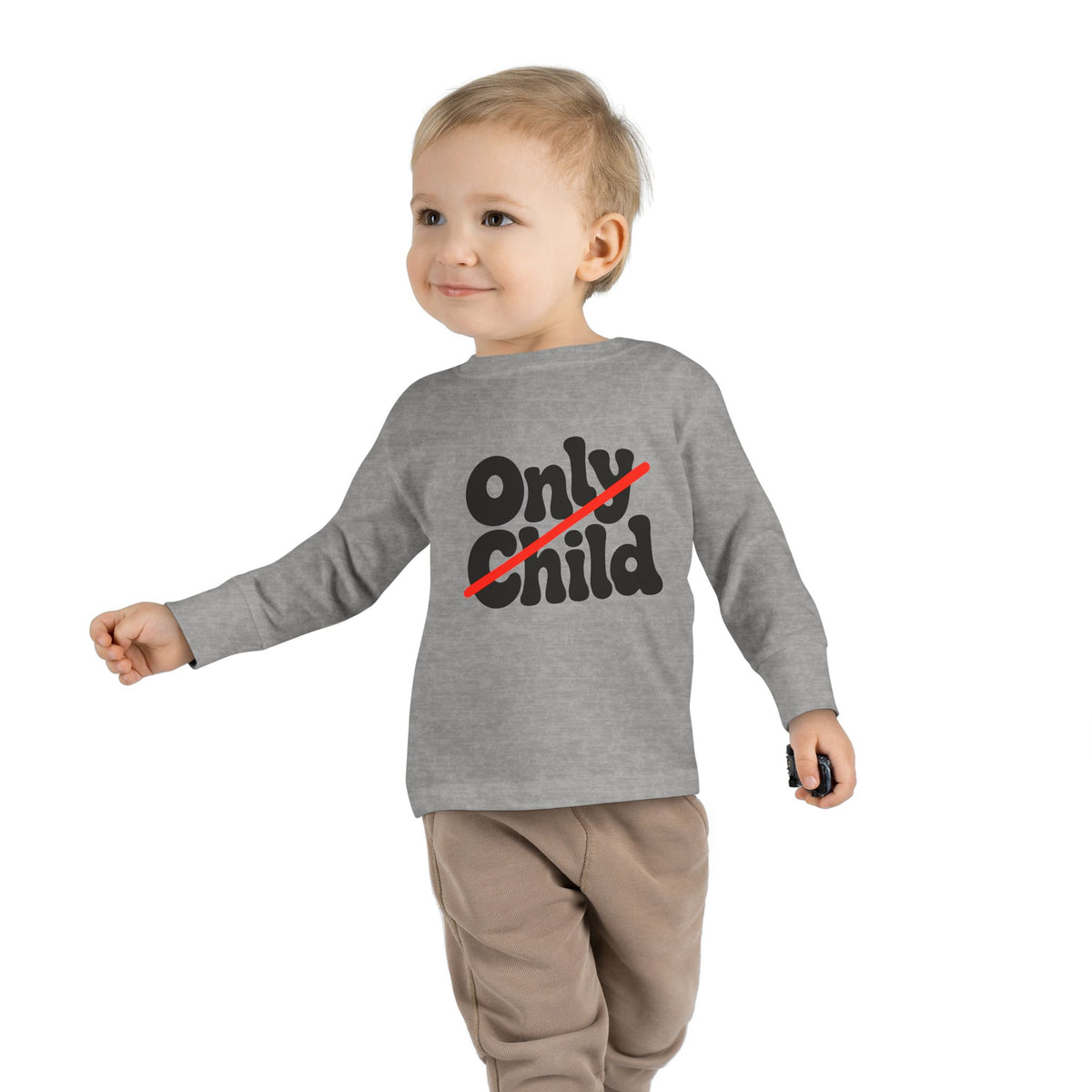Toddler Long Sleeve Tee - Only Child Crossed Out