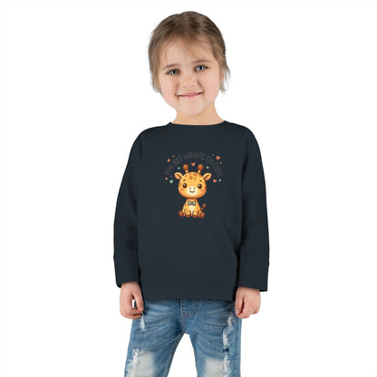 Toddler Long Sleeve Tee — You Bet Giraffe I'm Cute