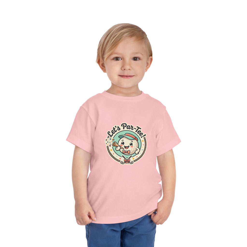 Toddler Tee — "Let's Par-Tea" Cute Retro Tea Party Design