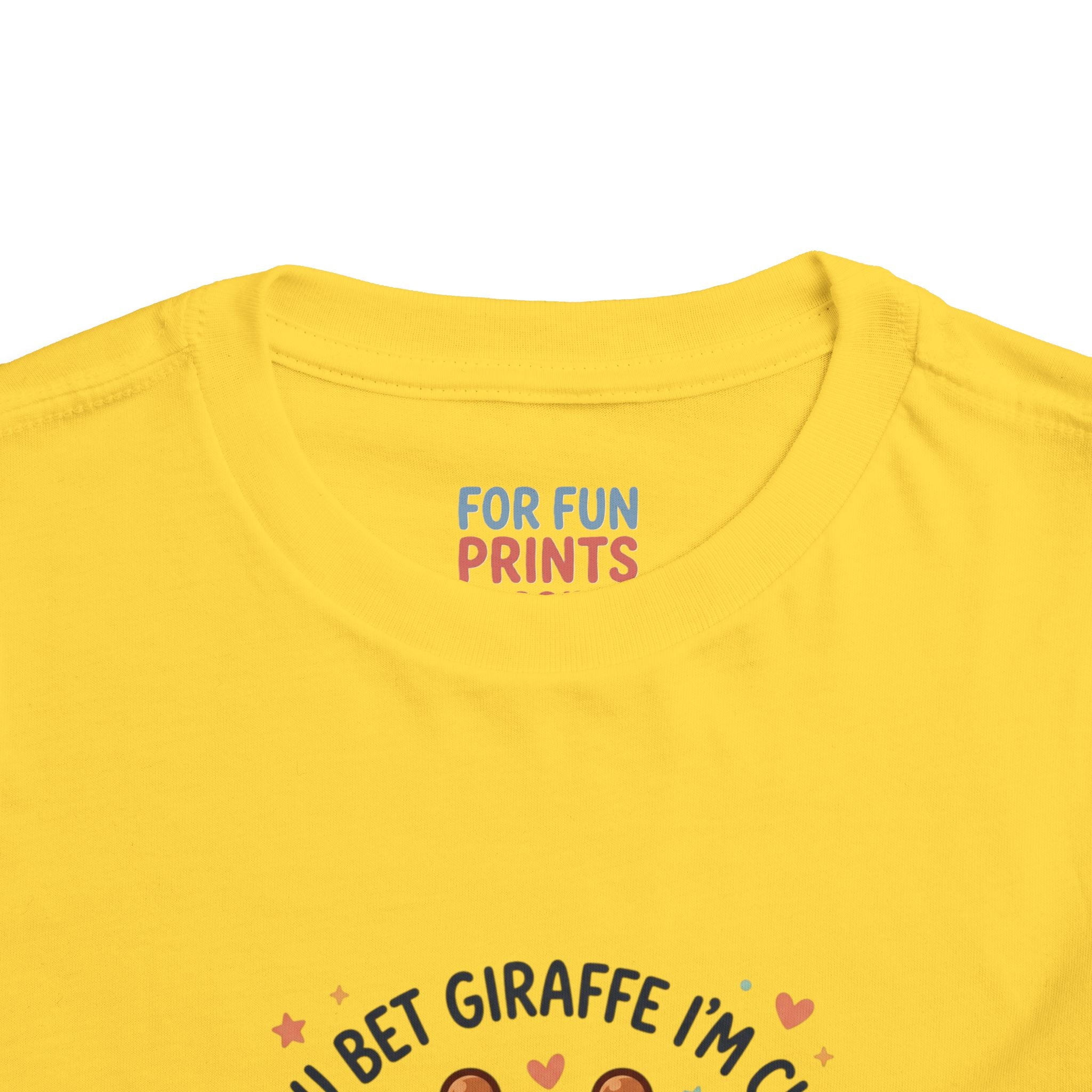Cute Giraffe Toddler Tee – "You Bet Giraffe I'm Cute" Kids T-Shirt