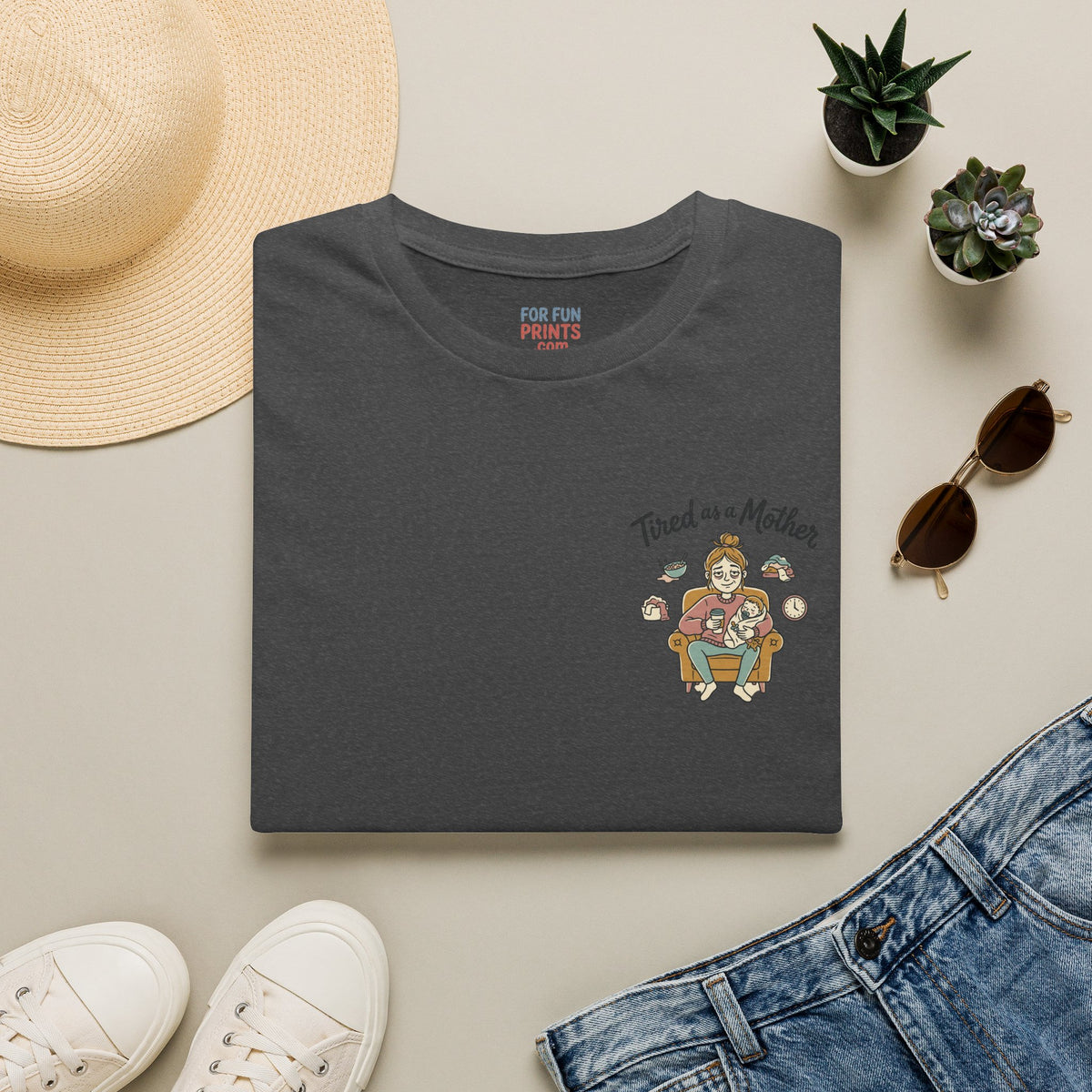 Unisex SS T-Shirt - Tired as a Mother