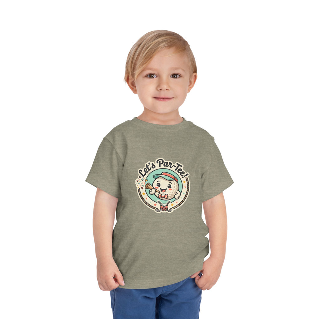 Toddler Tee — "Let's Par-Tea" Cute Retro Tea Party Design