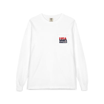 Comfort Colors LS T-Shirt *Pocket* - Retro USA Dream Team