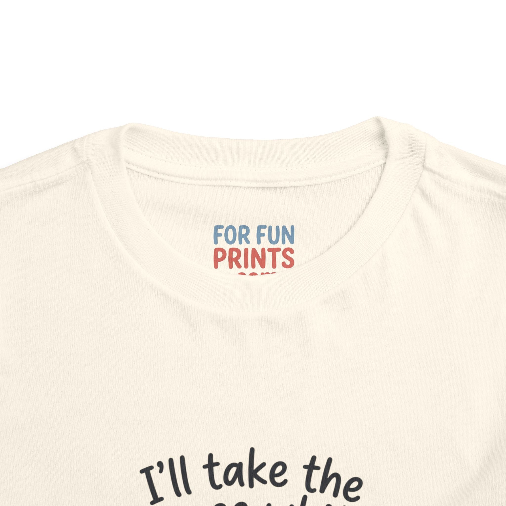 Toddler Tee - "I'll Take the House White" Bottle Design (Cute Baby Shower Gift)