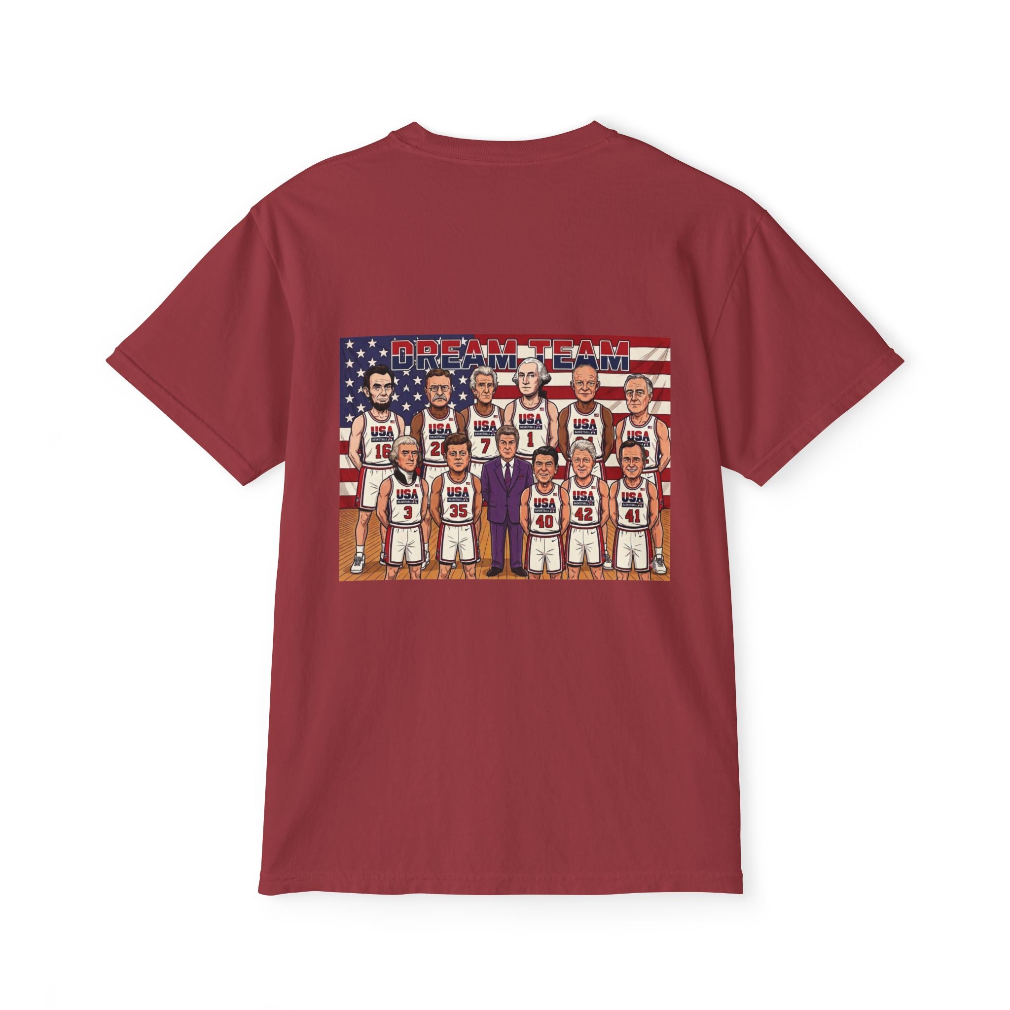 Comfort Colors SS T-Shirt *Pocket* - Retro USA Dream Team