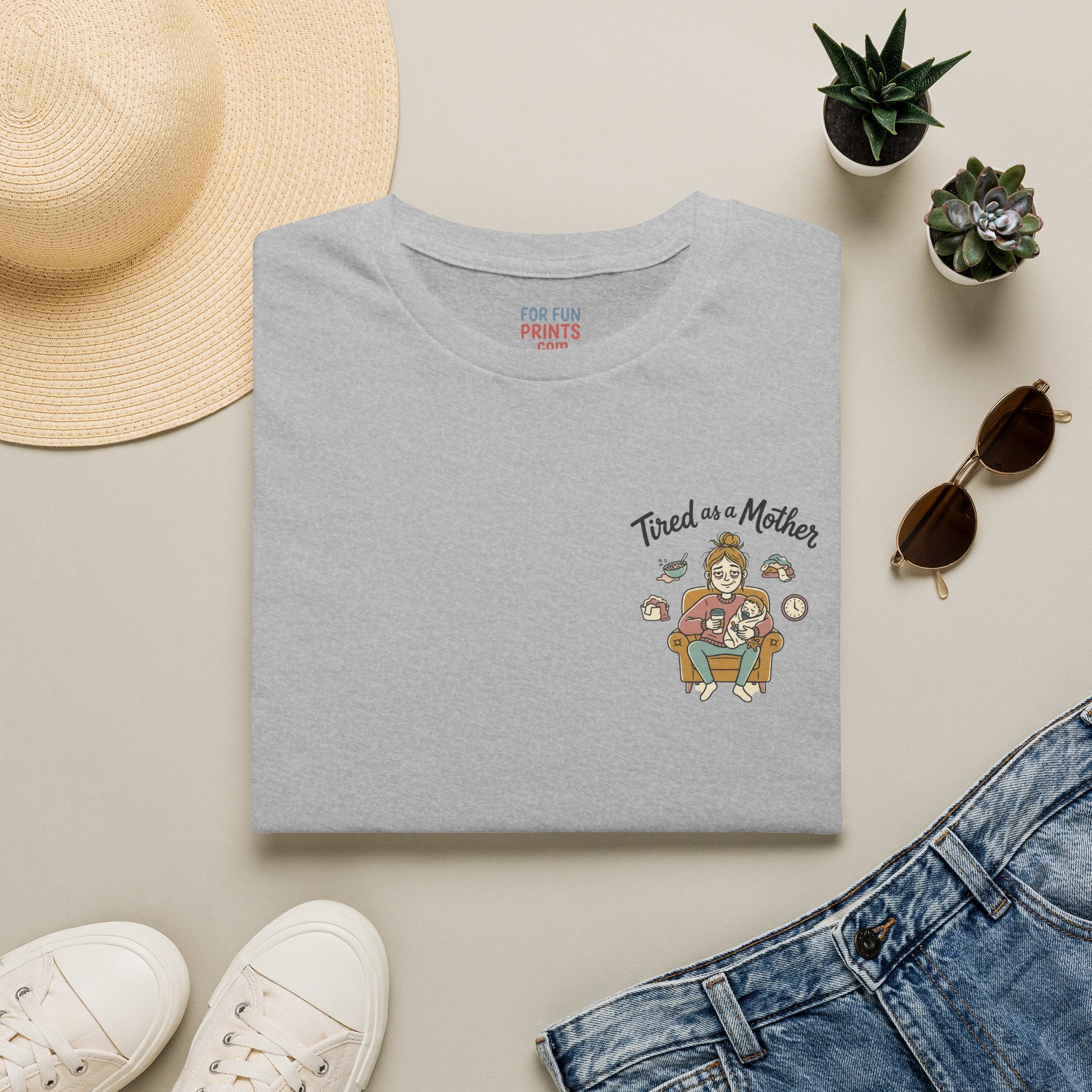 Unisex SS T-Shirt - Tired as a Mother
