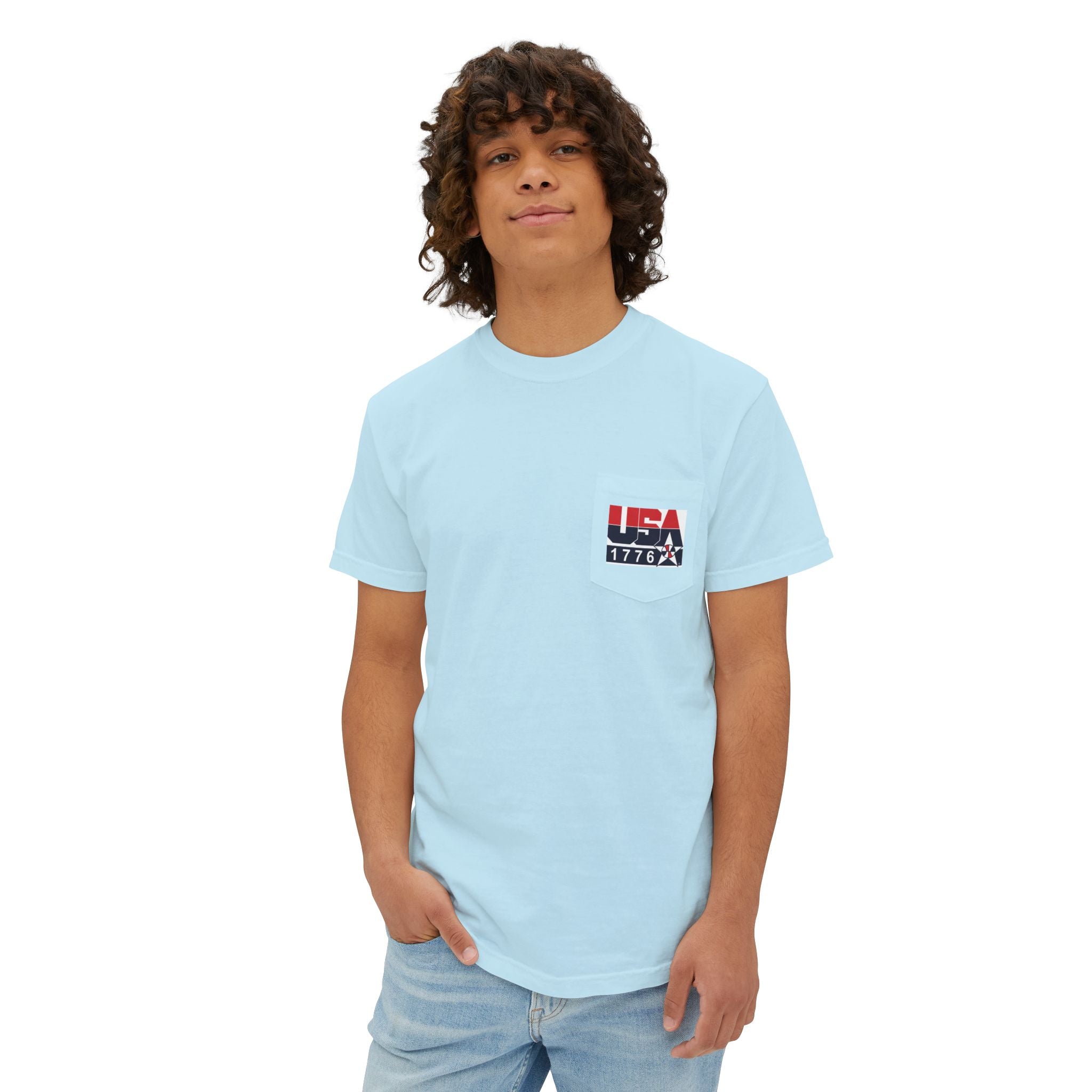 Comfort Colors SS T-Shirt *Pocket* - Retro USA Dream Team