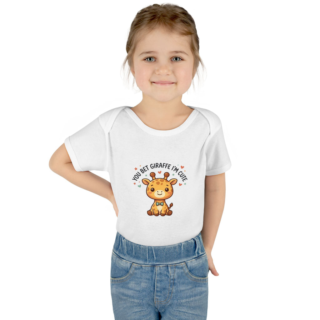 Cute Giraffe Baby Bodysuit – “You Bet Giraffe I’m Cute” Infant Onesie