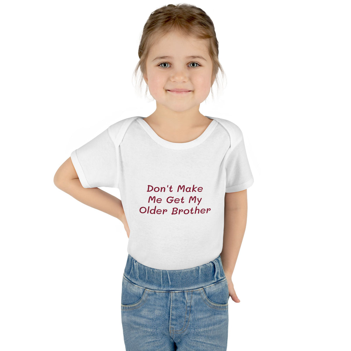 Infant Onesie - Don't Make Me Get My Older Brother