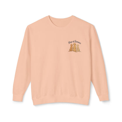Comfort Colors Crewneck Sweatshirt - Boys of Summer Golden Retrievers