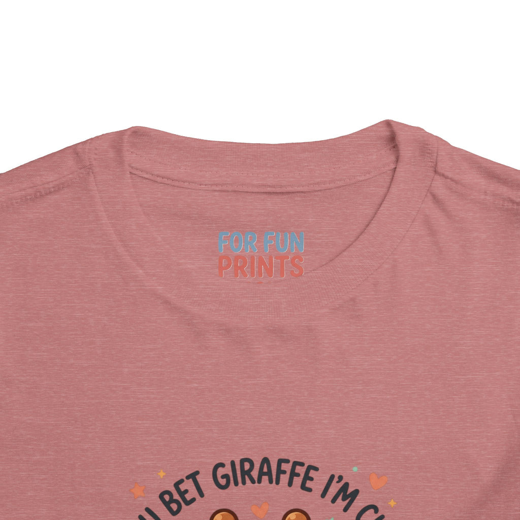 Cute Giraffe Toddler Tee – "You Bet Giraffe I'm Cute" Kids T-Shirt