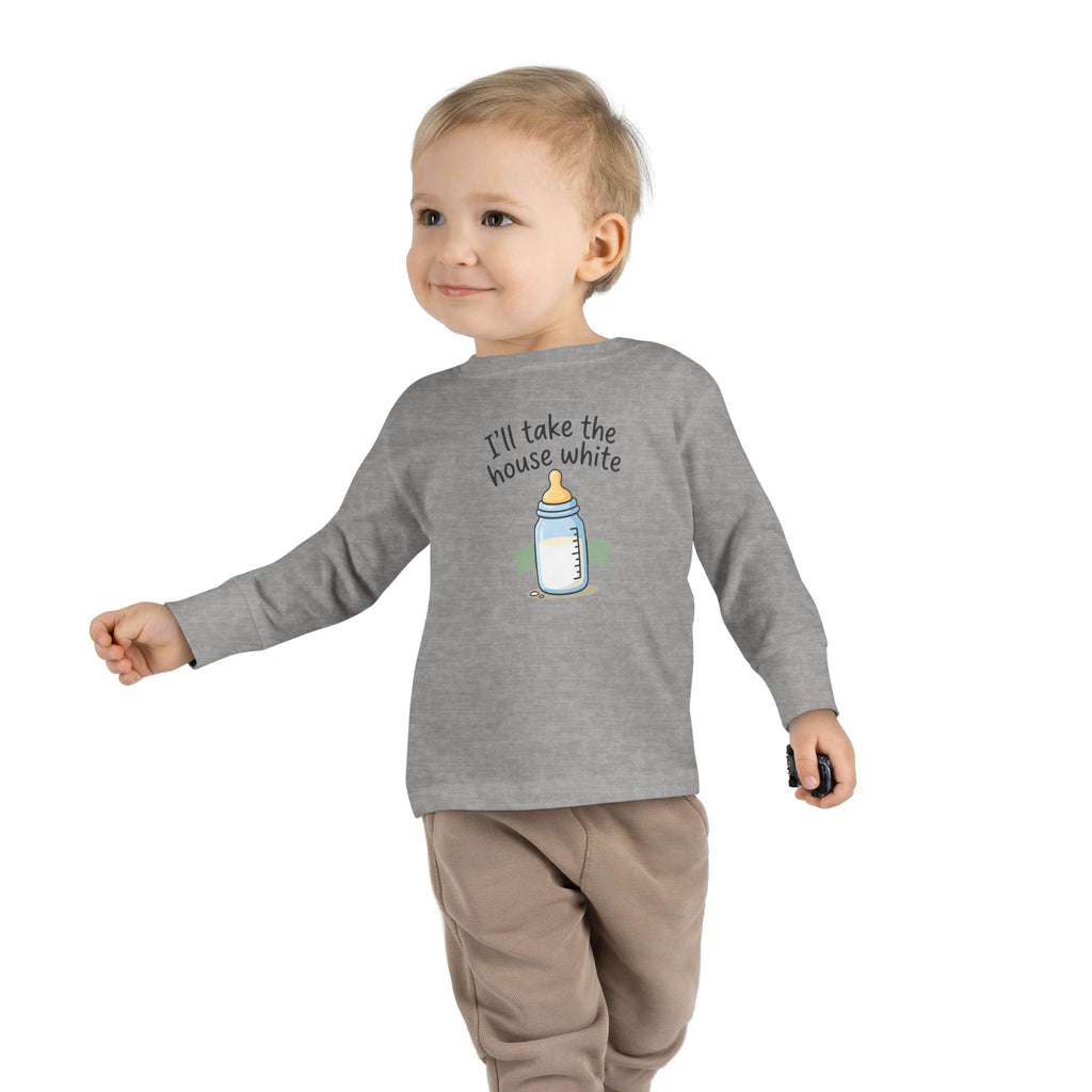 Toddler Long Sleeve Tee — I'll Take the House White