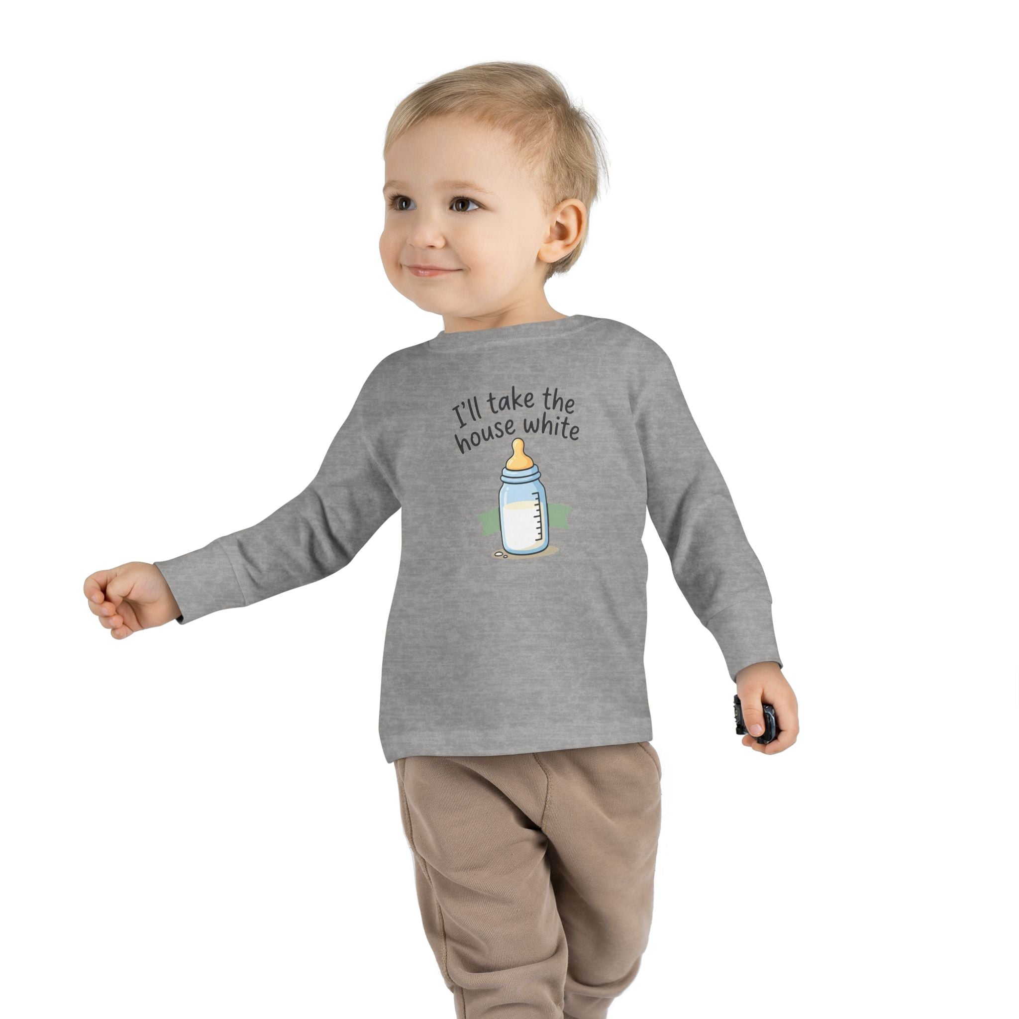 Toddler Long Sleeve Tee — I'll Take the House White