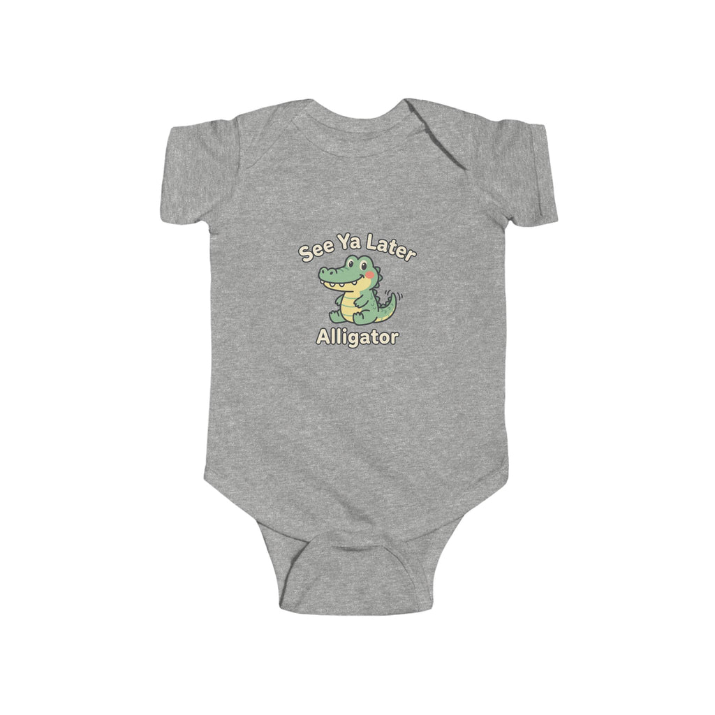 Infant Bodysuit “See Ya Later, Alligator” Cute Crocodile Baby Onesie
