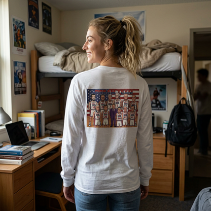 Comfort Colors LS T-Shirt *Pocket* - Retro USA Dream Team