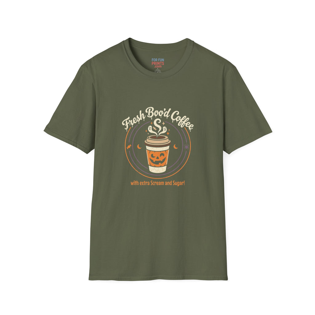 Unisex SS T-Shirt - Halloween Fresh Boo'd Coffee