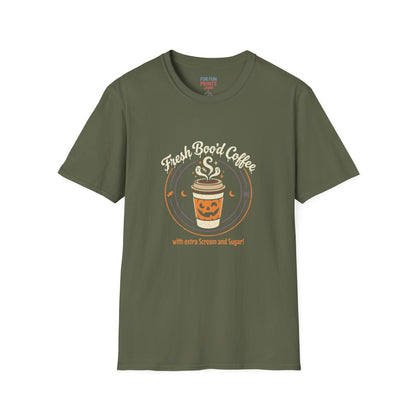 Unisex SS T-Shirt - Halloween Fresh Boo'd Coffee