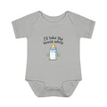 Baby Bodysuit "I'll Take the House White" Bottle Graphic — Newborn Onesie Gift