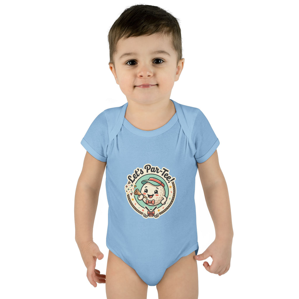 Let’s Par-Tee Baby Bodysuit – Cute Golf Theme Infant Onesie