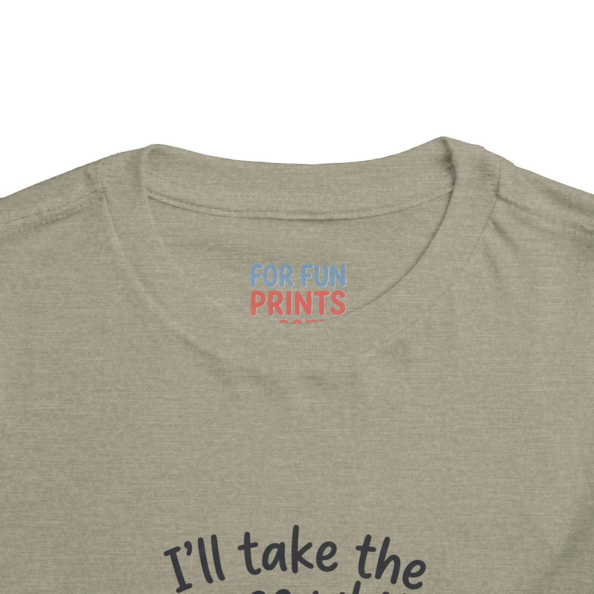 Toddler Tee - "I'll Take the House White" Bottle Design (Cute Baby Shower Gift)