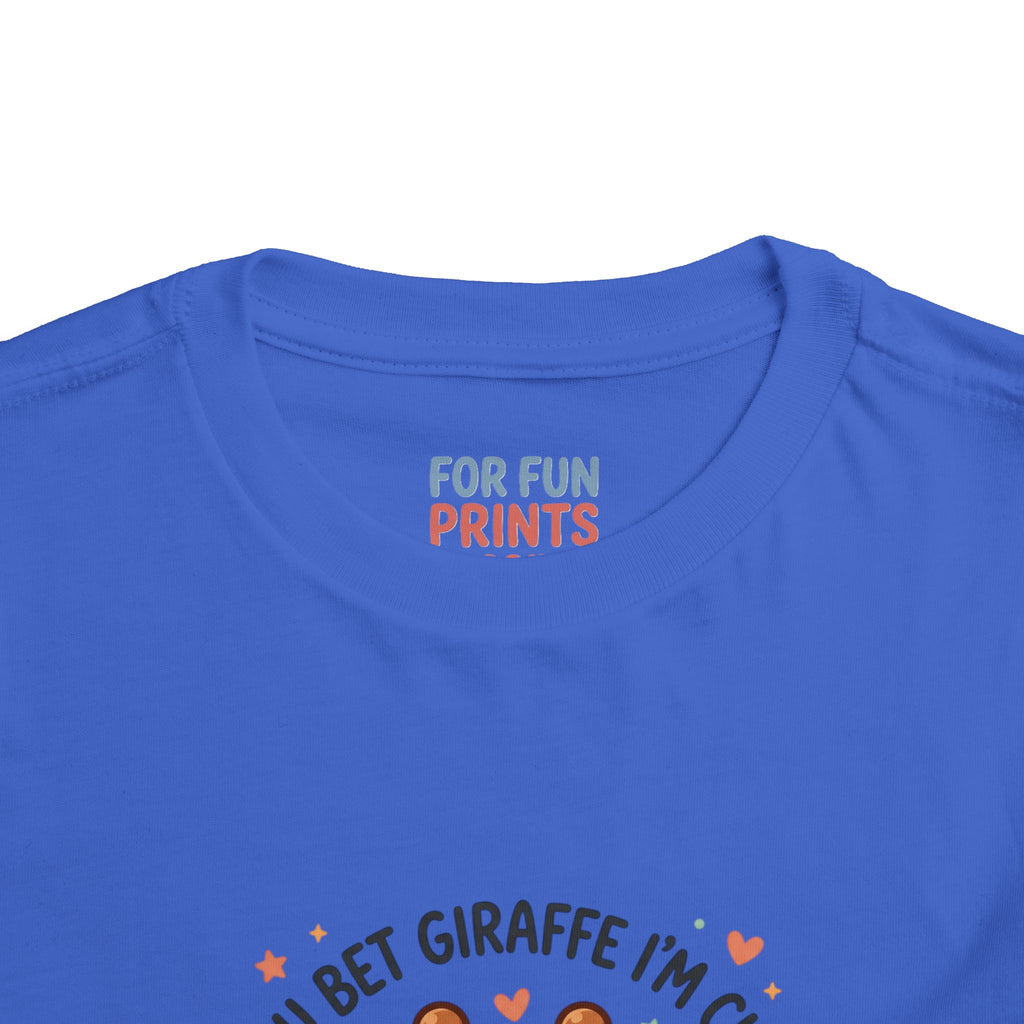Cute Giraffe Toddler Tee – "You Bet Giraffe I'm Cute" Kids T-Shirt