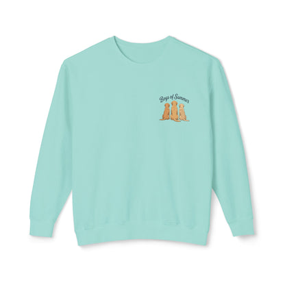 Comfort Colors Crewneck Sweatshirt - Boys of Summer Golden Retrievers