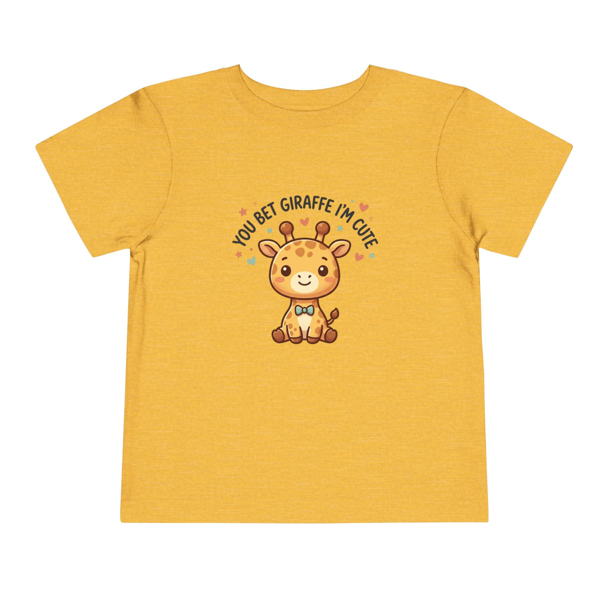 Cute Giraffe Toddler Tee – "You Bet Giraffe I'm Cute" Kids T-Shirt