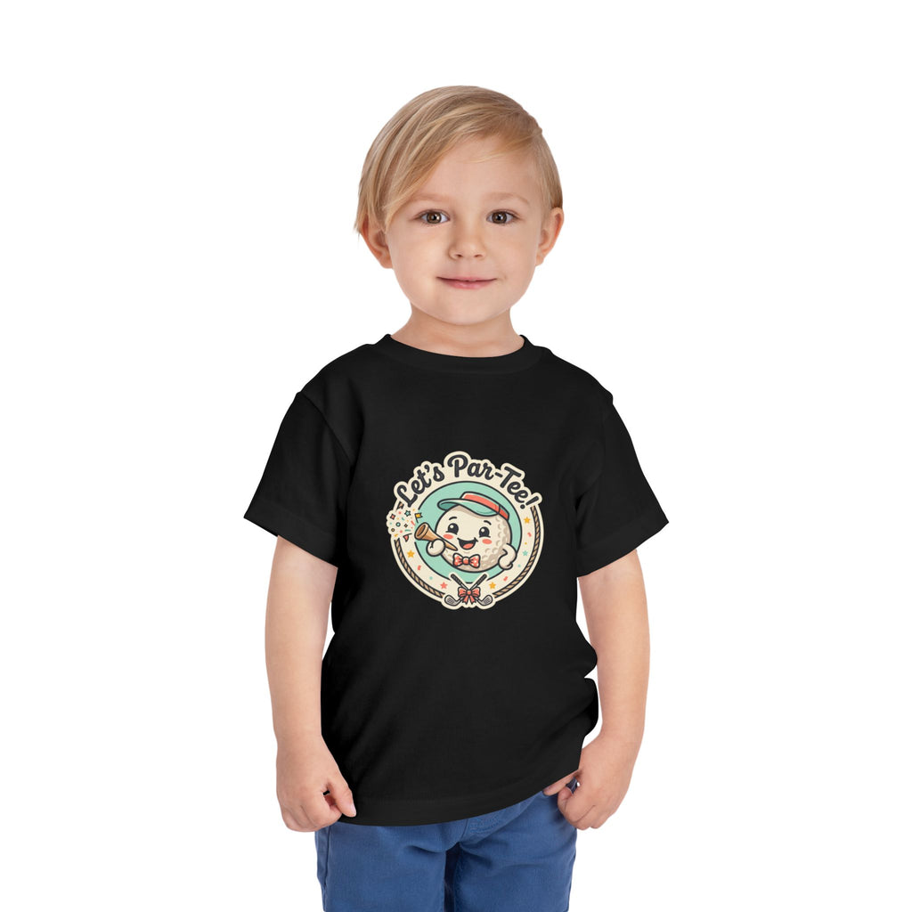 Toddler Tee — "Let's Par-Tea" Cute Retro Tea Party Design