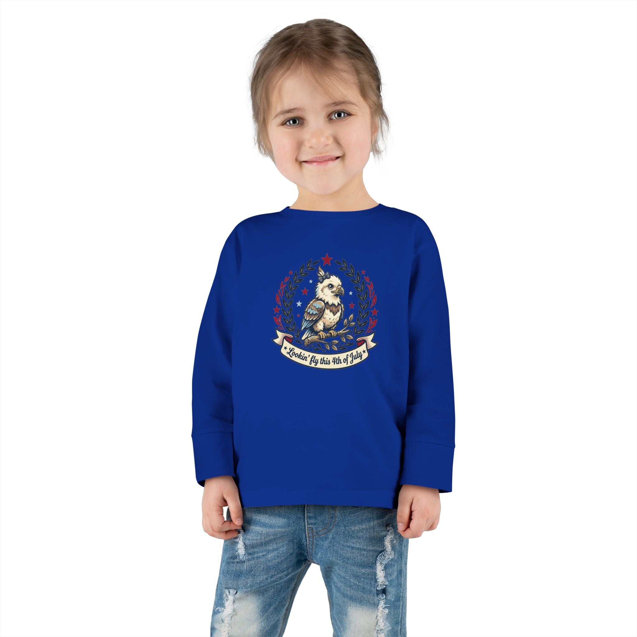 Toddler Long Sleeve Tee — Lookin' Fly This 4th of July