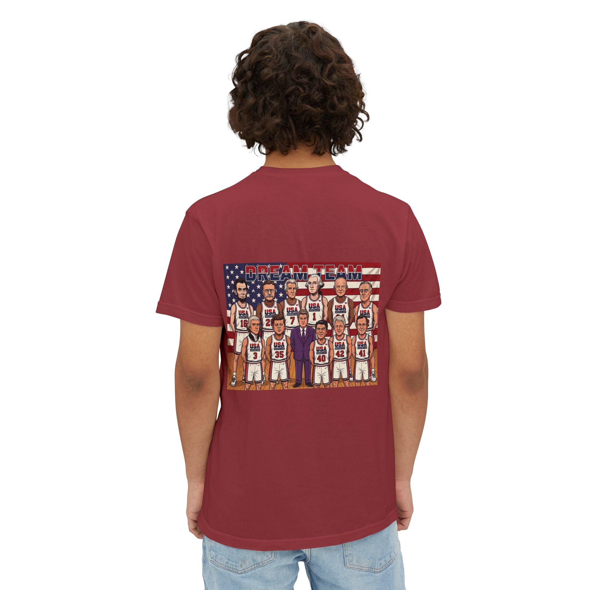Comfort Colors SS T-Shirt *Pocket* - Retro USA Dream Team