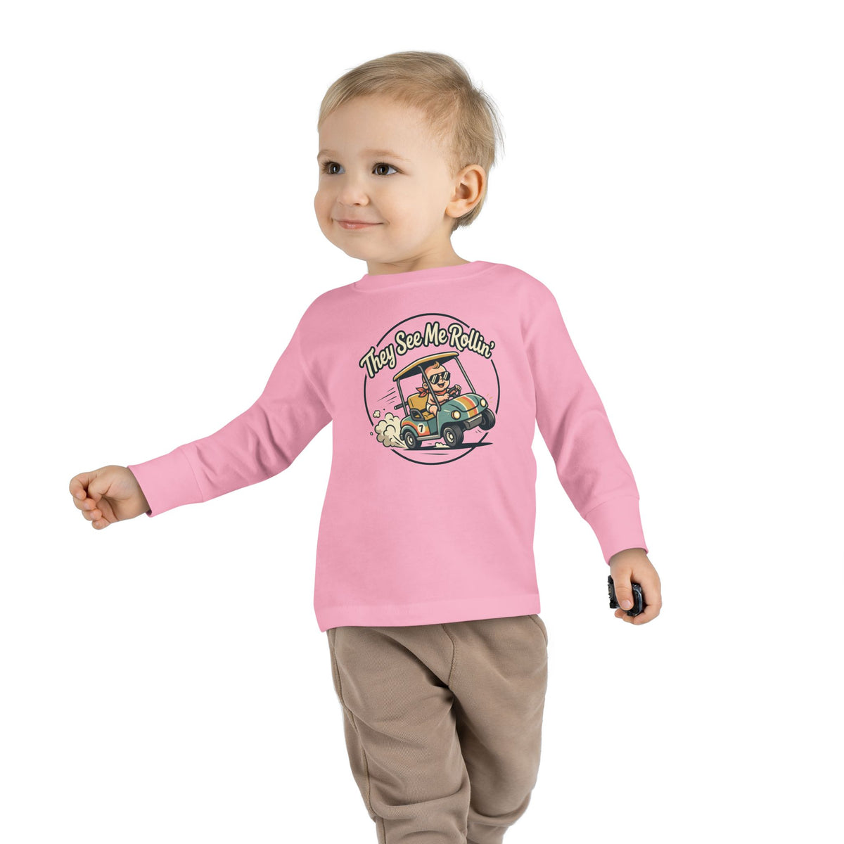 Toddler Long Sleeve Tee — They See Me Rollin