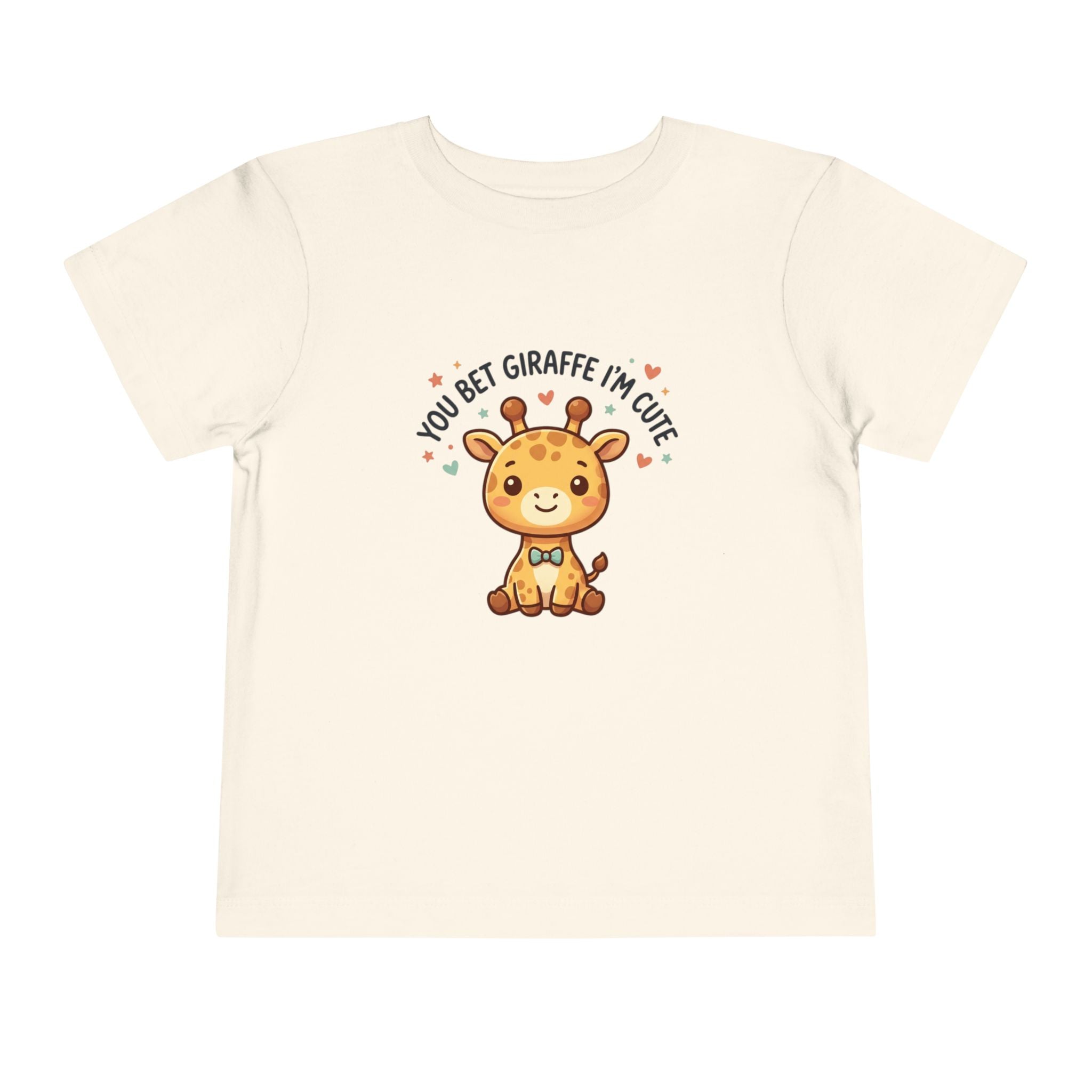 Cute Giraffe Toddler Tee – "You Bet Giraffe I'm Cute" Kids T-Shirt