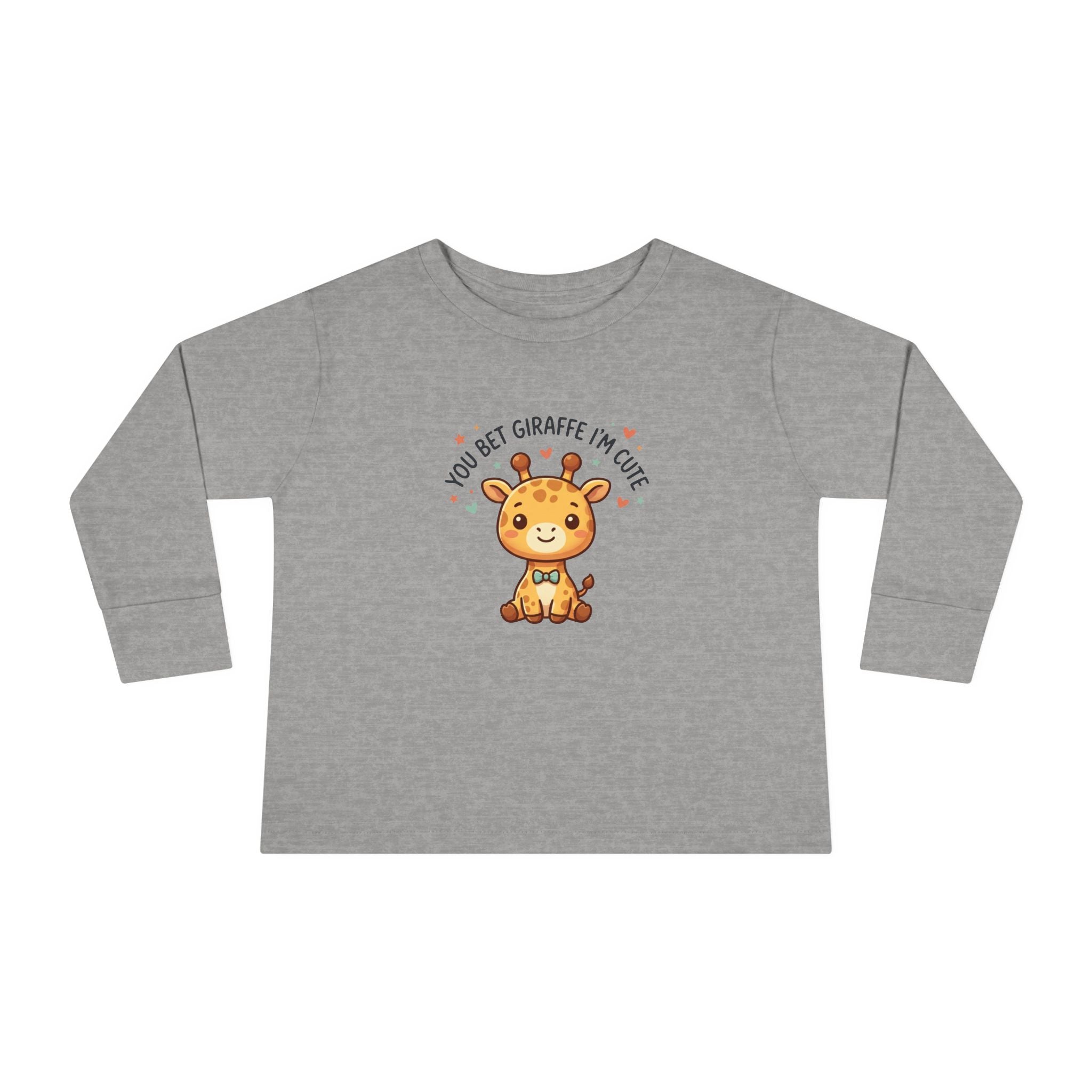 Toddler Long Sleeve Tee — You Bet Giraffe I'm Cute