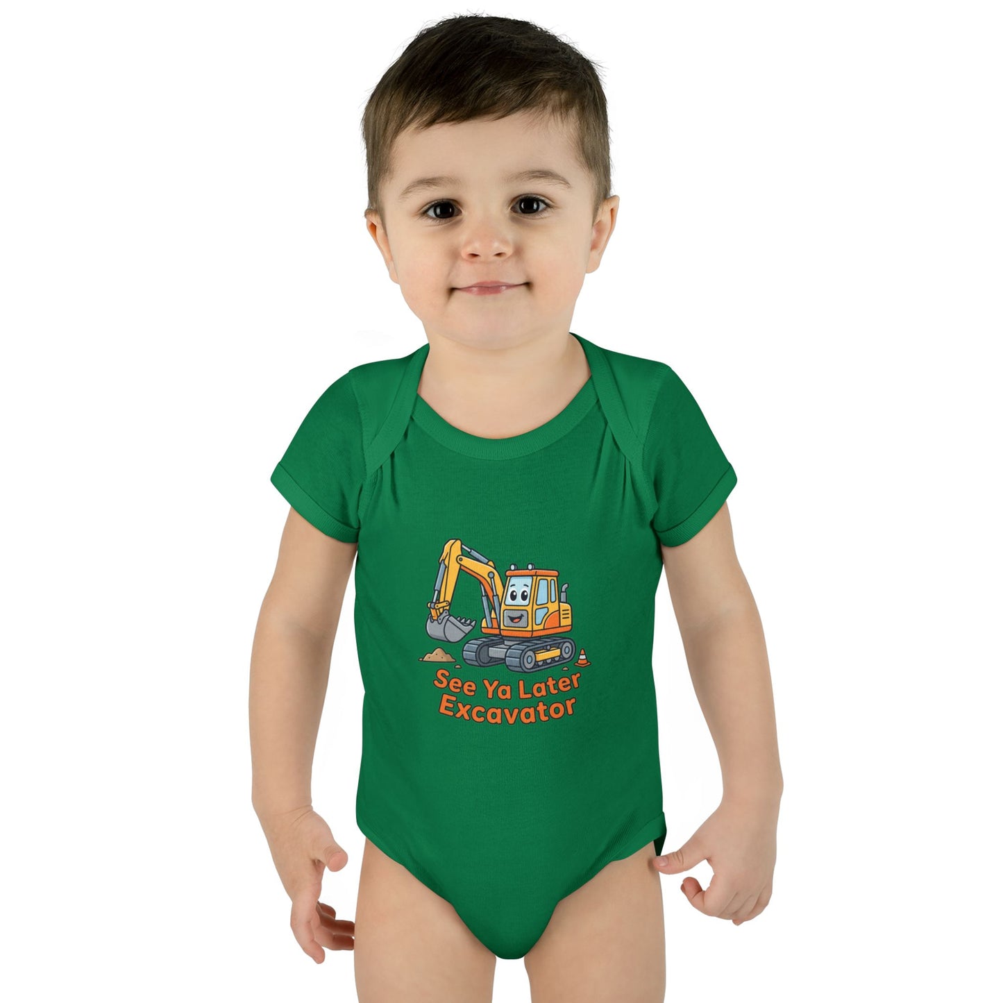 Infant Onesie - See Ya Later Excavator