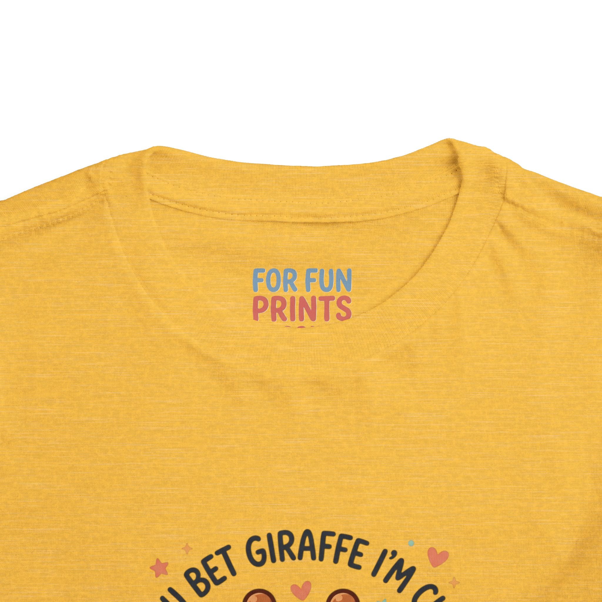 Cute Giraffe Toddler Tee – "You Bet Giraffe I'm Cute" Kids T-Shirt