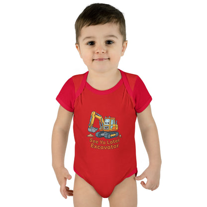 Infant Onesie - See Ya Later Excavator