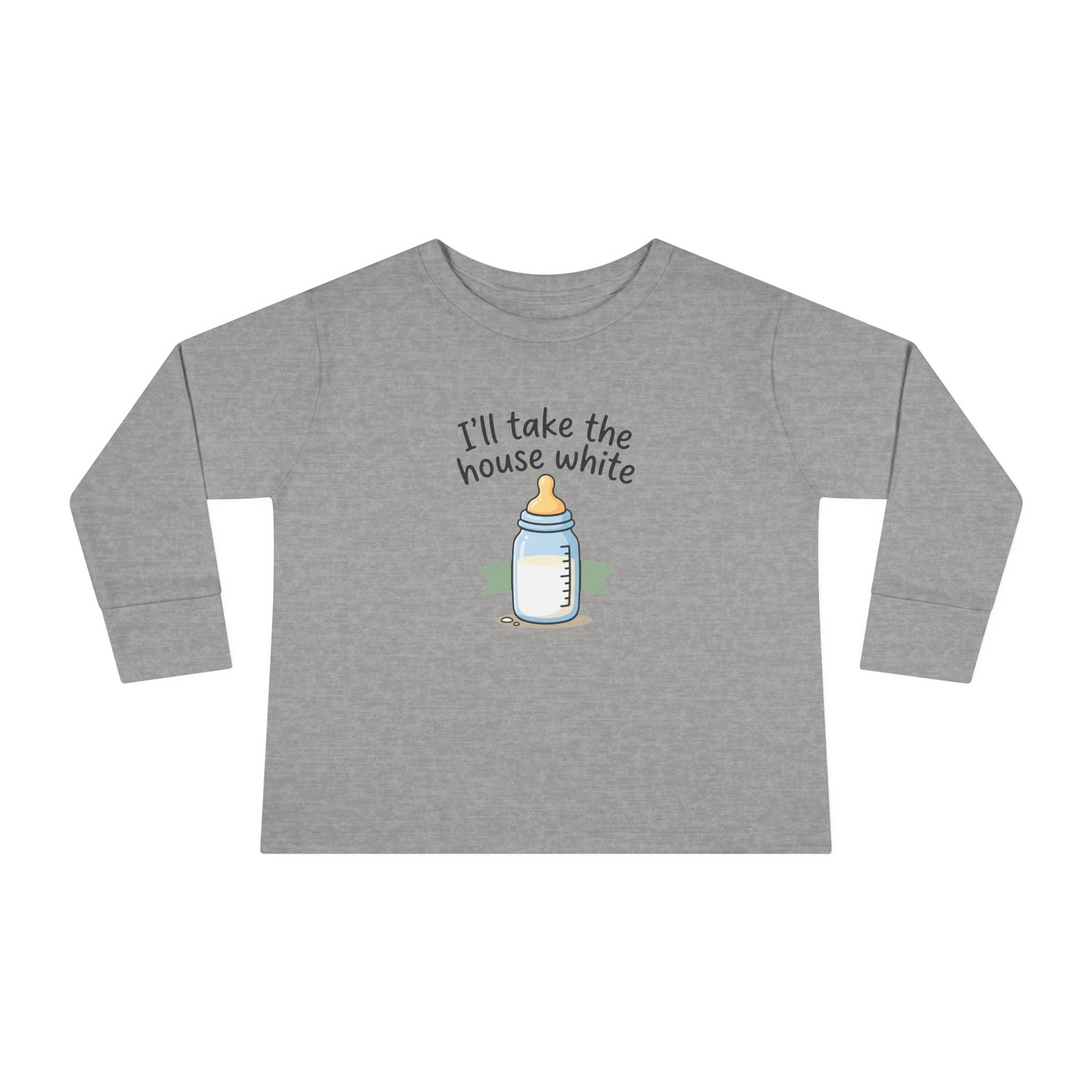 Toddler Long Sleeve Tee — I'll Take the House White