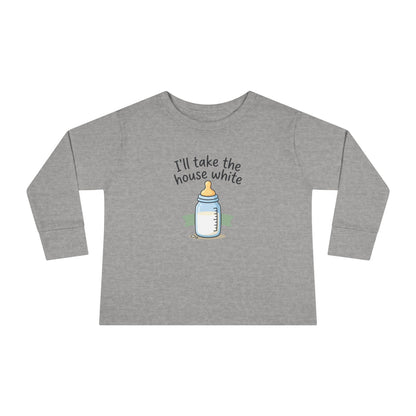 Toddler Long Sleeve Tee — I'll Take the House White
