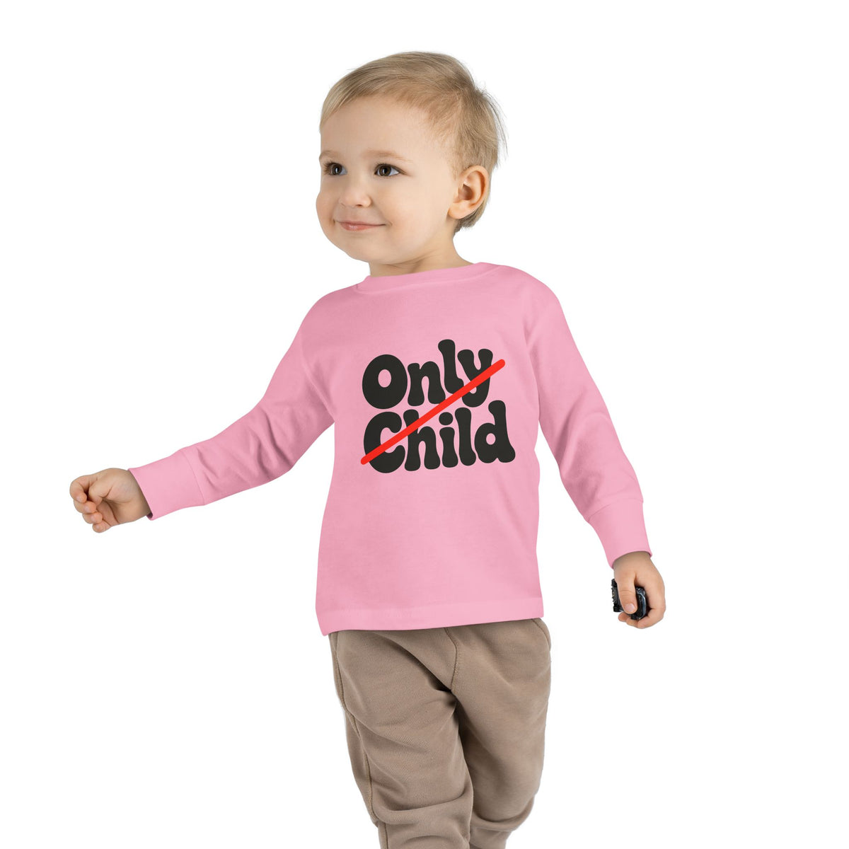 Toddler Long Sleeve Tee - Only Child Crossed Out