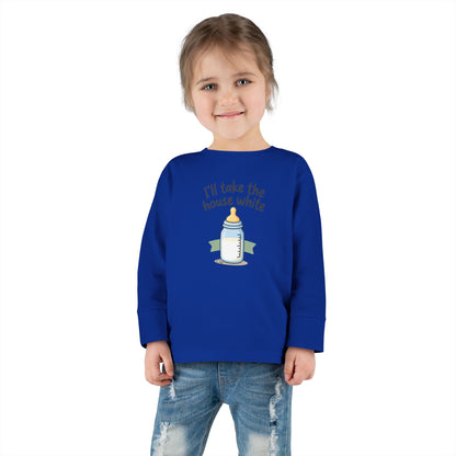 Toddler Long Sleeve Tee — I'll Take the House White