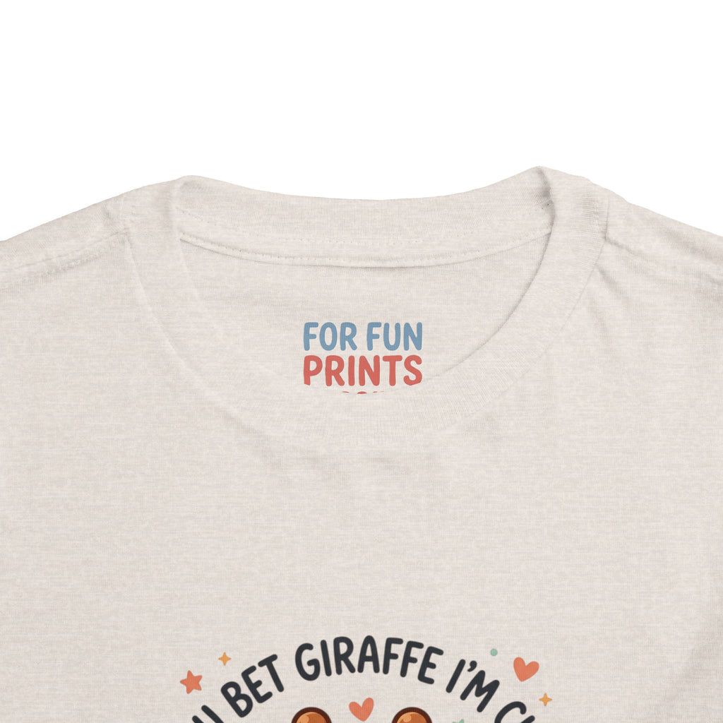 Cute Giraffe Toddler Tee – "You Bet Giraffe I'm Cute" Kids T-Shirt