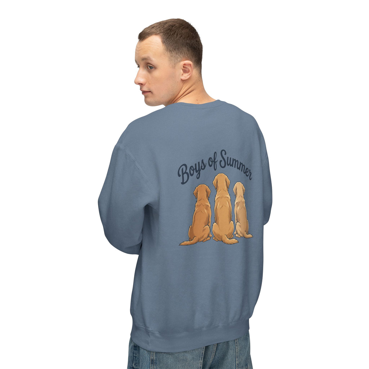 Comfort Colors Crewneck Sweatshirt - Boys of Summer Golden Retrievers