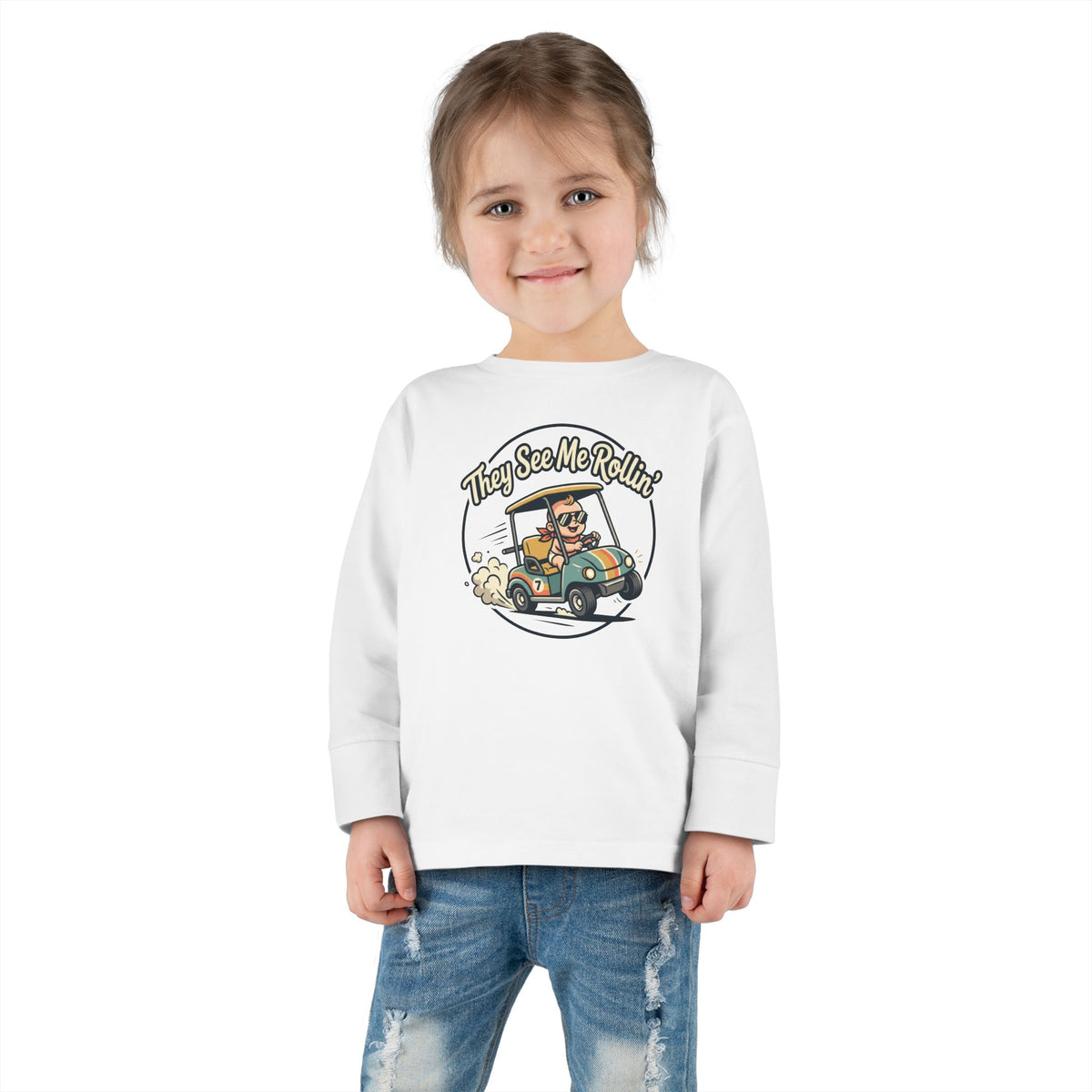 Toddler Long Sleeve Tee — They See Me Rollin