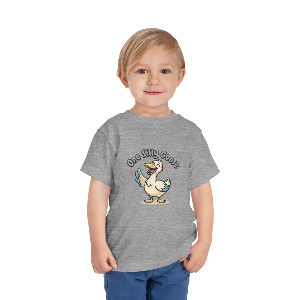 One Silly Goose Toddler Tee — Cute Cartoon Baby Goose Shirt