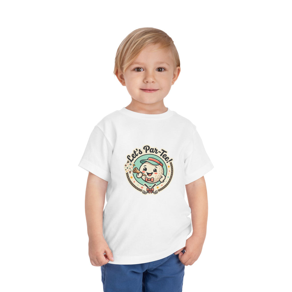 Toddler Tee — "Let's Par-Tea" Cute Retro Tea Party Design