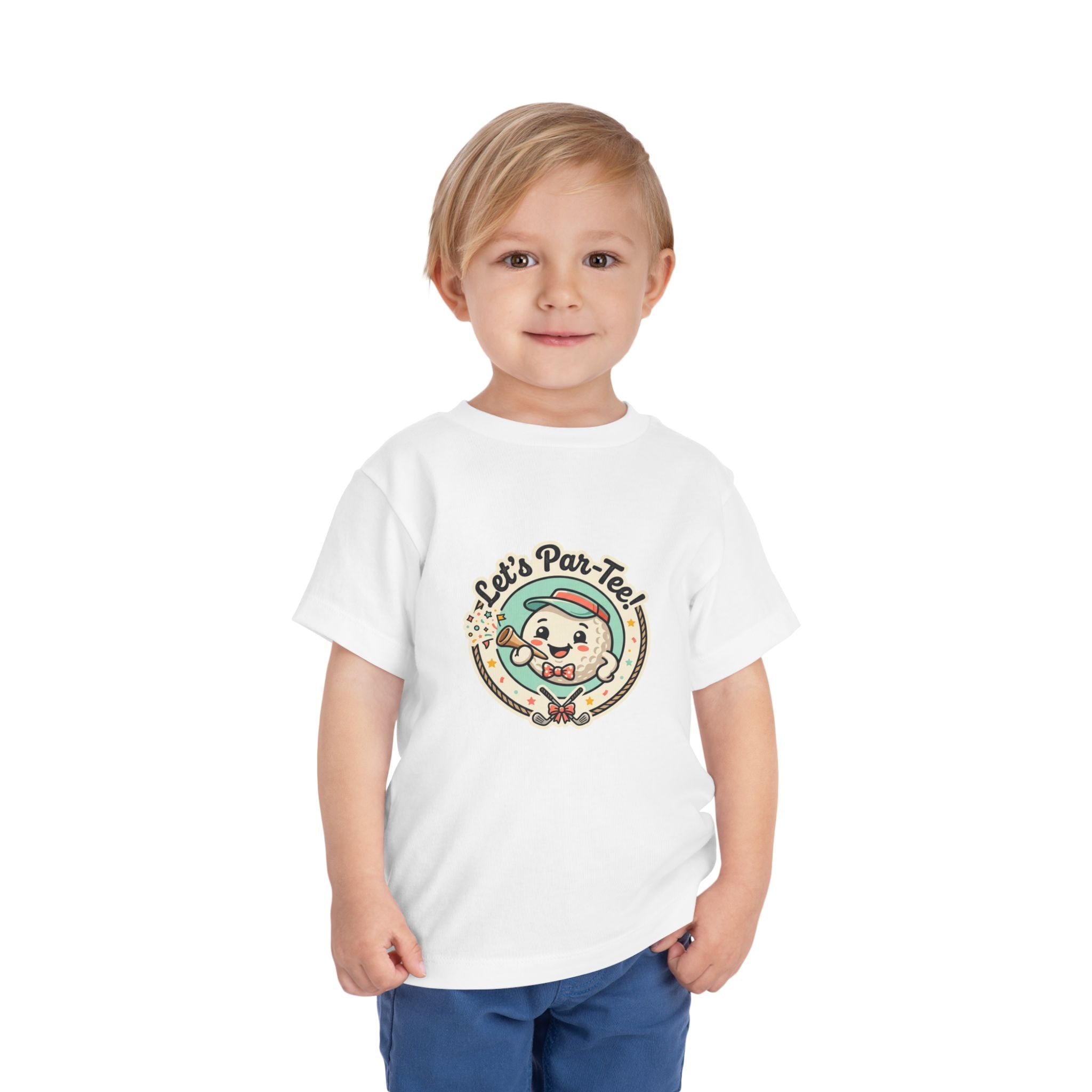 Toddler Tee — "Let's Par-Tea" Cute Retro Tea Party Design