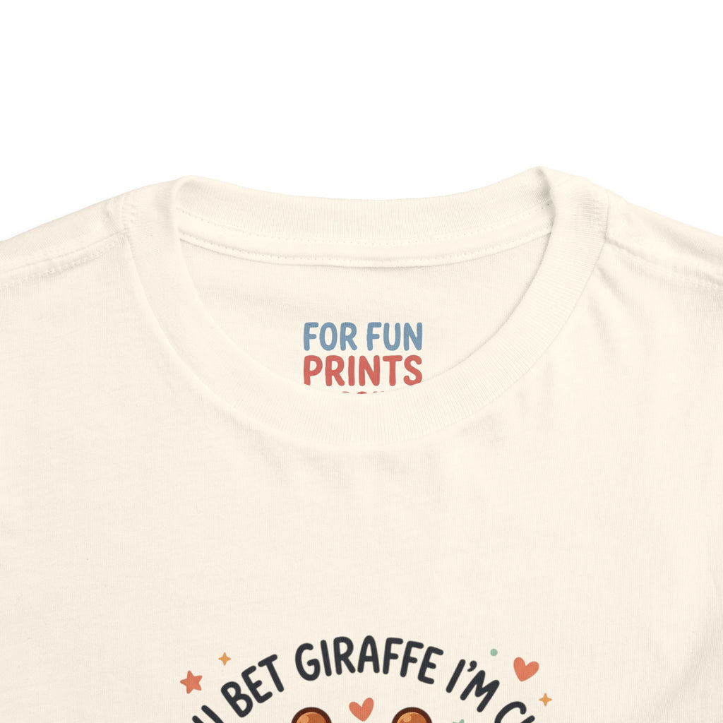 Cute Giraffe Toddler Tee – "You Bet Giraffe I'm Cute" Kids T-Shirt