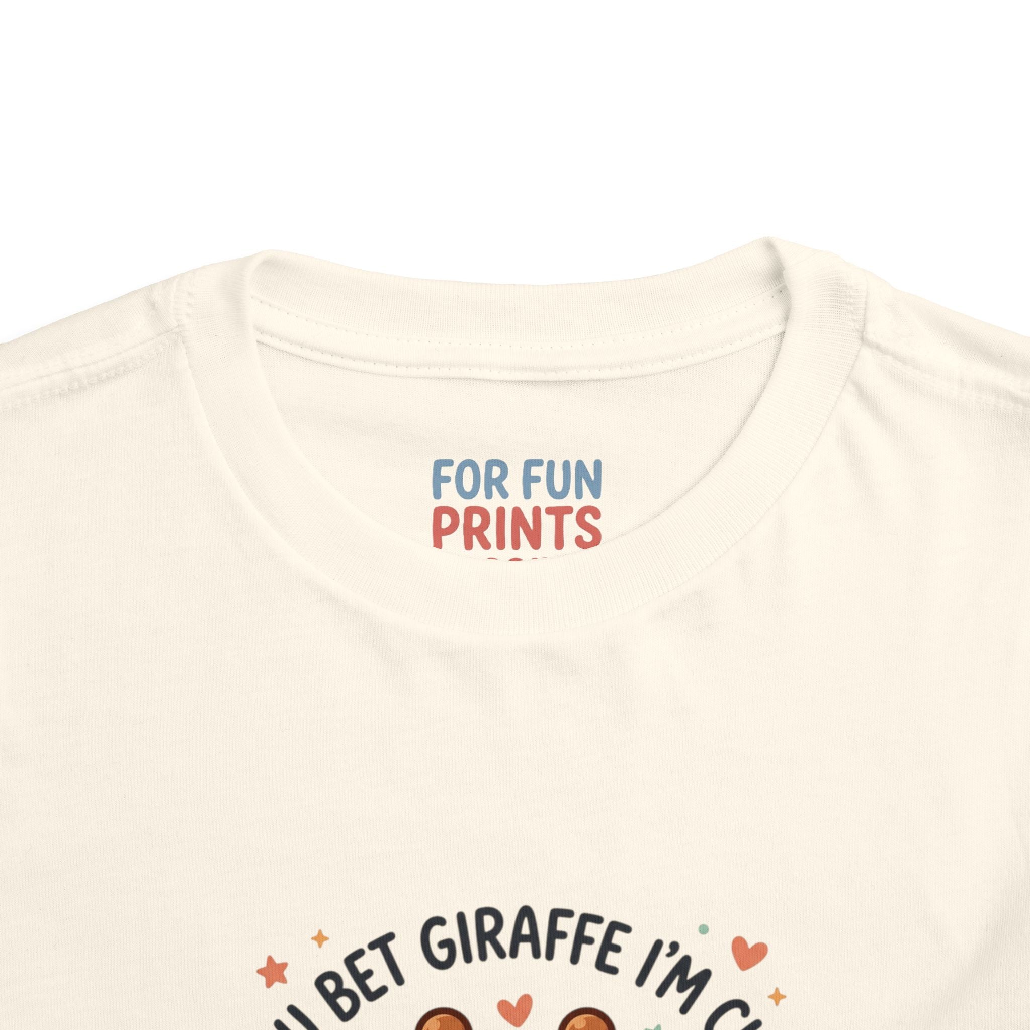 Cute Giraffe Toddler Tee – "You Bet Giraffe I'm Cute" Kids T-Shirt