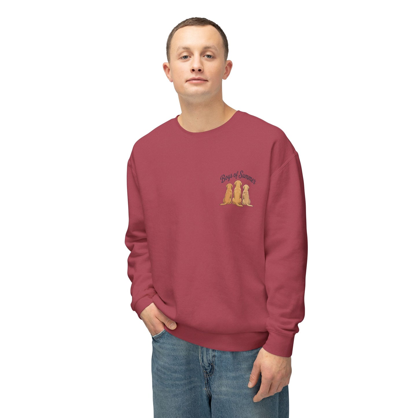Comfort Colors Crewneck Sweatshirt - Boys of Summer Golden Retrievers